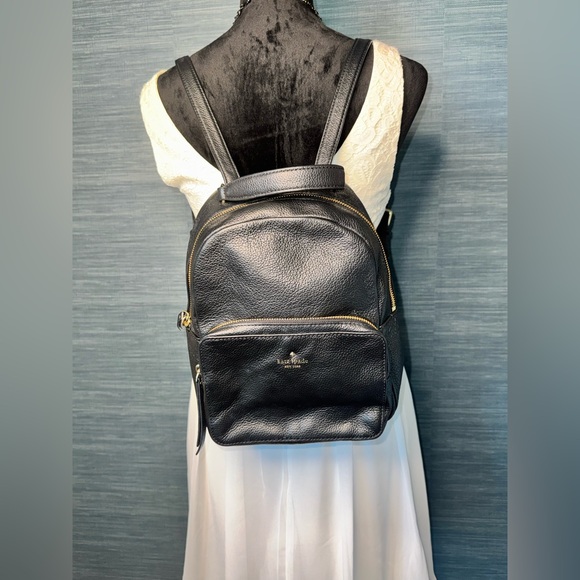 kate spade Handbags - Kate Spade Leila black pebbled leather dome backpack
